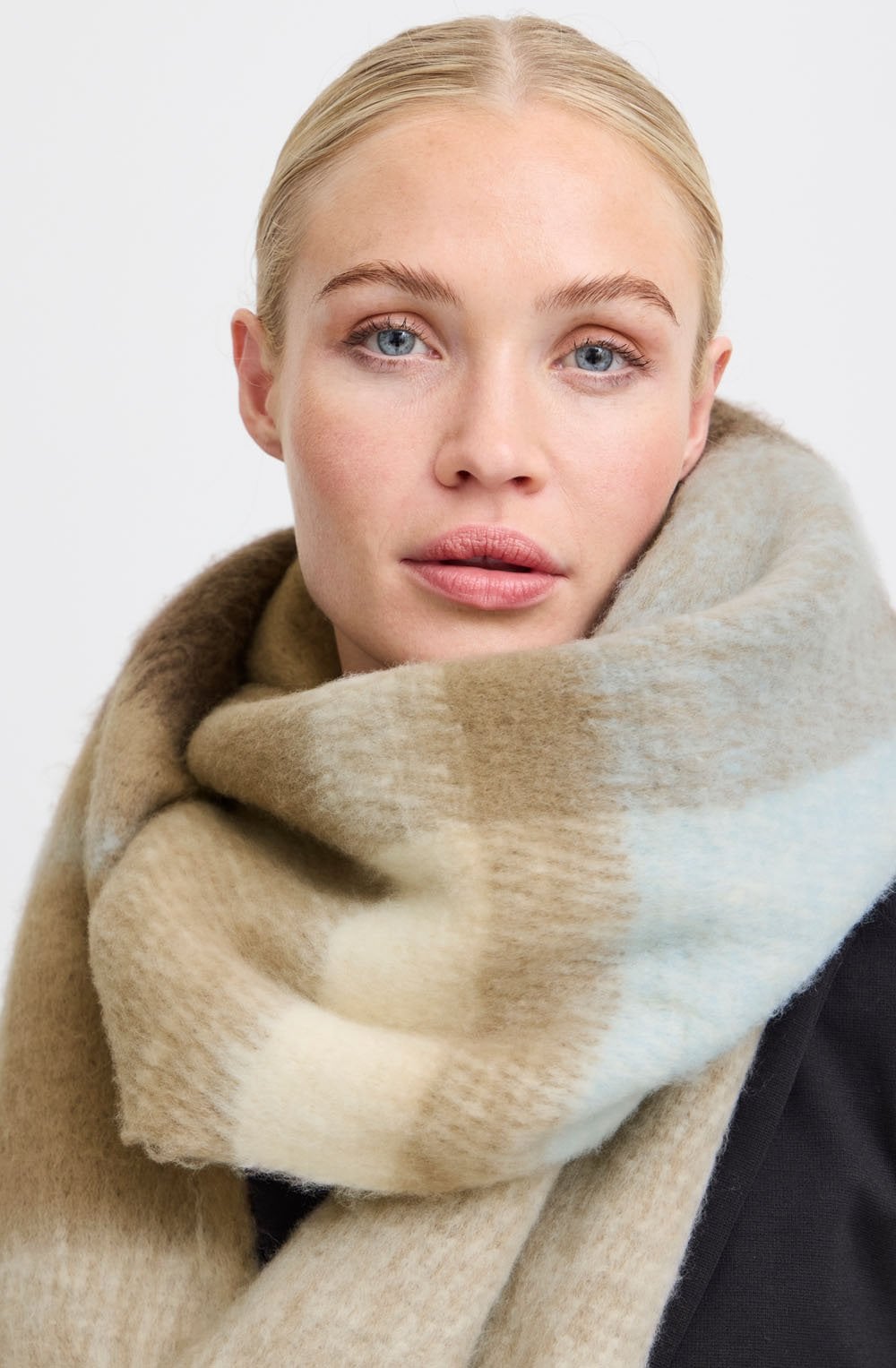 Dusty Blue Wagne Oversized Soft Touch Scarf