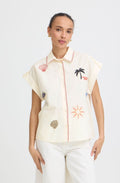 Embroidered Birch Loose Fit Shirt