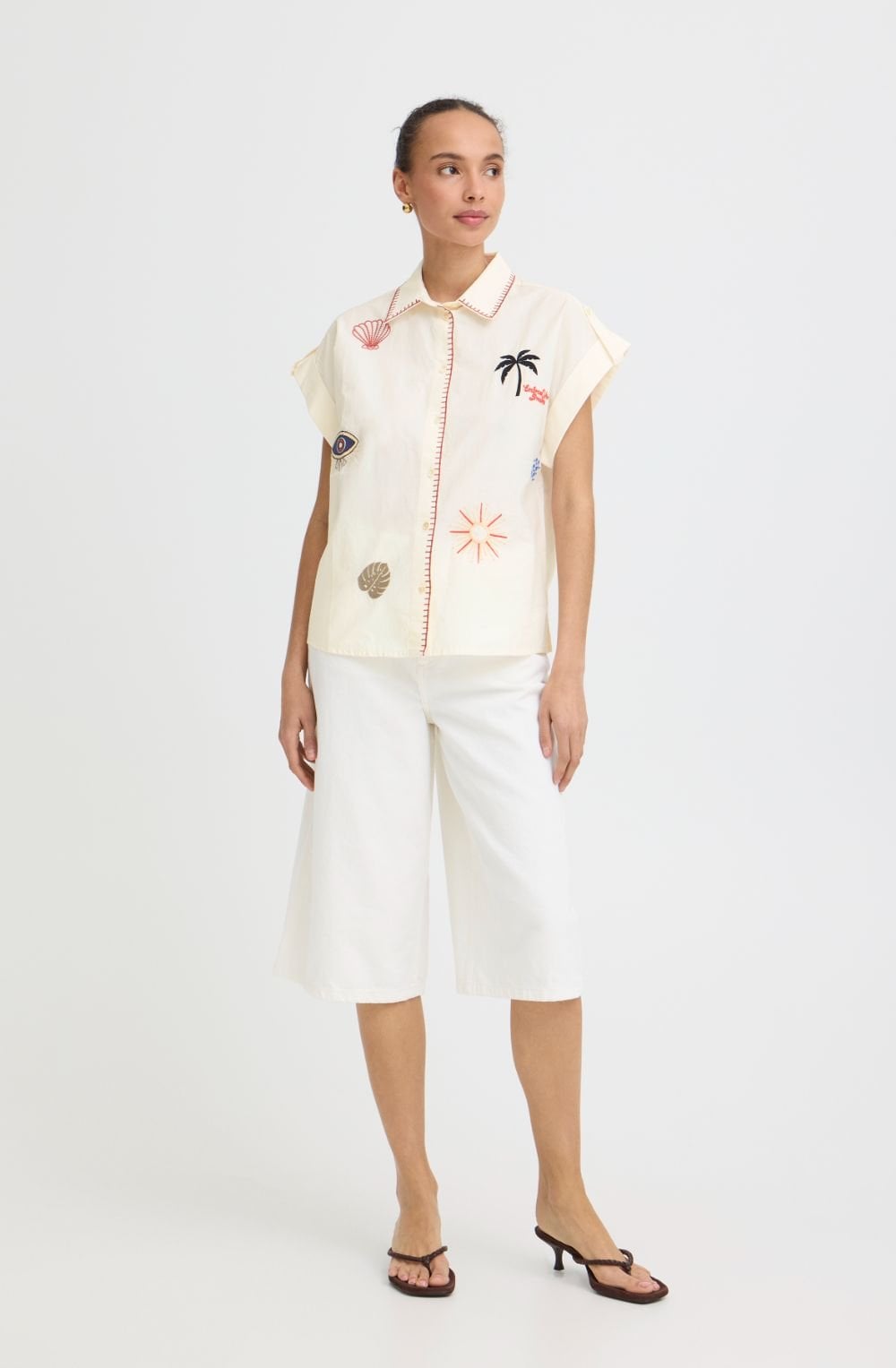Embroidered Birch Loose Fit Shirt