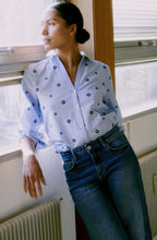 Fabienne Della Robbia Blue Embroidered Shirt