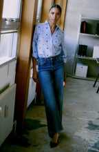 Fabienne Della Robbia Blue Embroidered Shirt