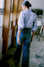 Fabienne Della Robbia Blue Embroidered Shirt