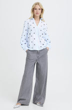 Fabienne Della Robbia Blue Embroidered Shirt