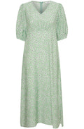 Fair Green Flower Ibano Dress