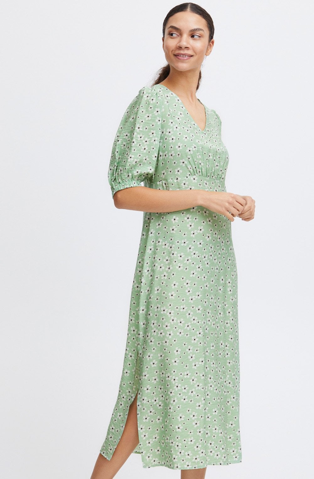 Fair Green Flower Ibano Dress