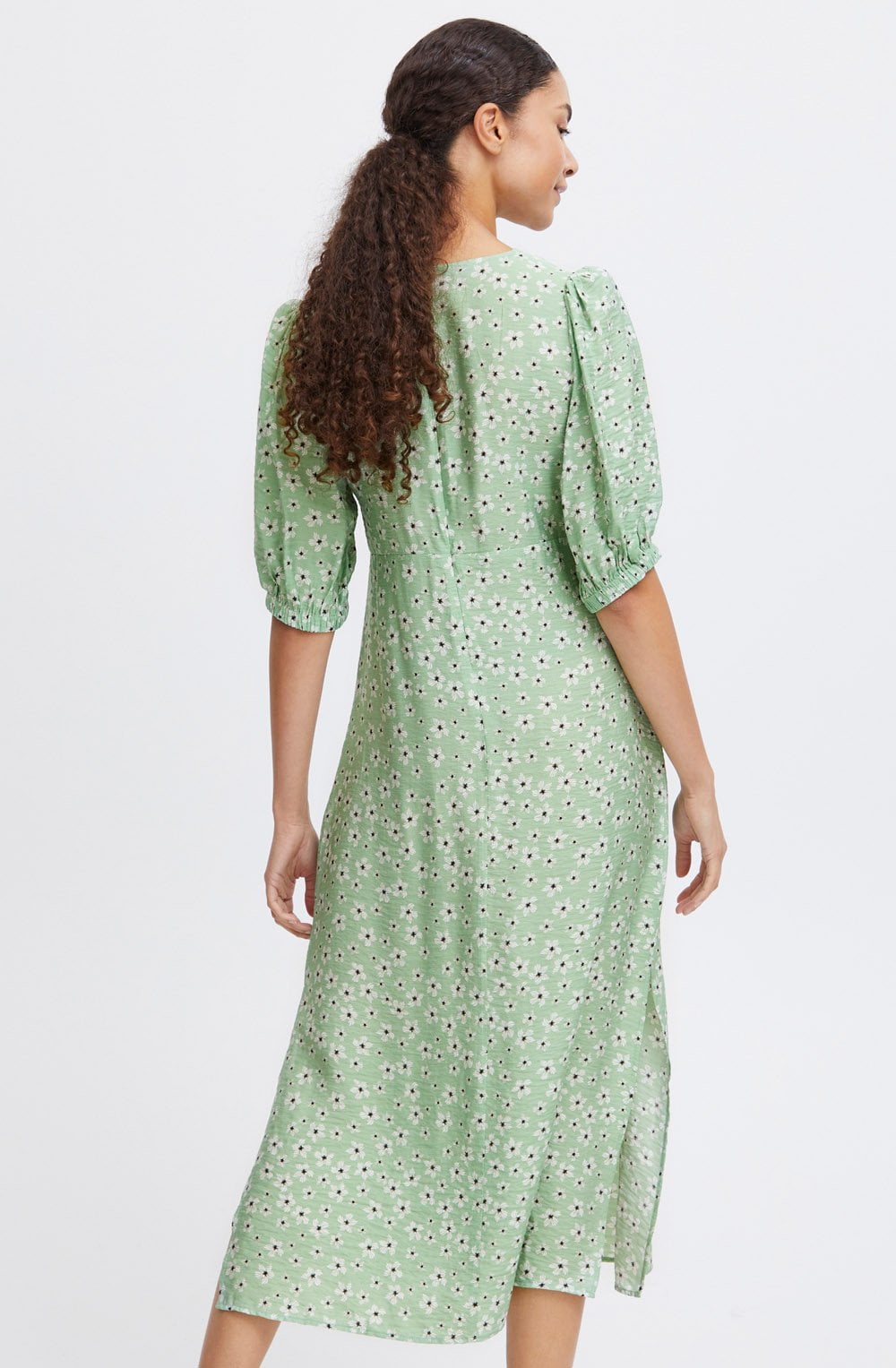 Fair Green Flower Ibano Dress