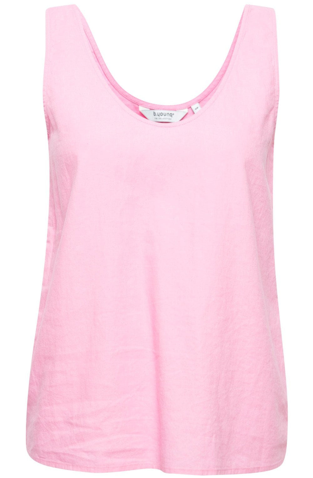 Falakka Begonia Pink Linen Mix Vest Top