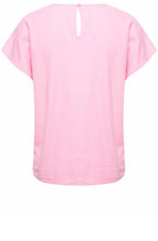 Falakka Begonia Pink V Neck Linen Mix Blouse