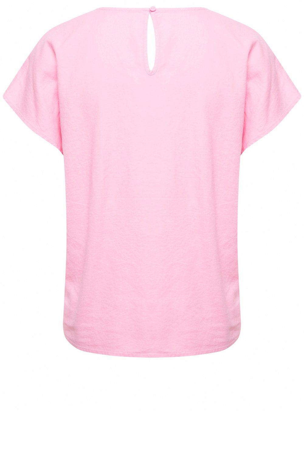 Falakka Begonia Pink V Neck Linen Mix Blouse
