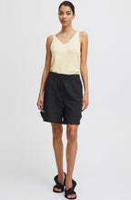 Falakka Black Linen Mix Ruffle Shorts
