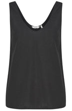 Falakka Black Linen Mix Vest Top