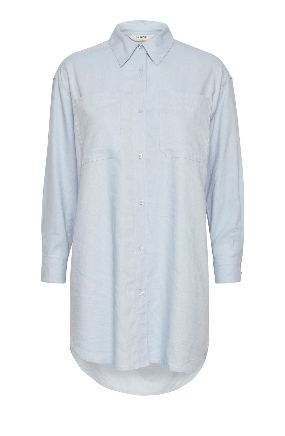 Falakka Kentucky Blue Oversized Linen Mix Shirt