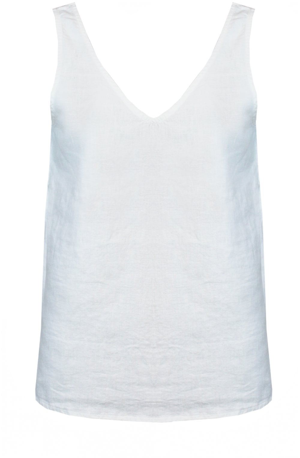 Falakka Off White Linen Mix Vest Top
