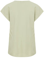 Falakka Tea Green Linen Mix Blouse