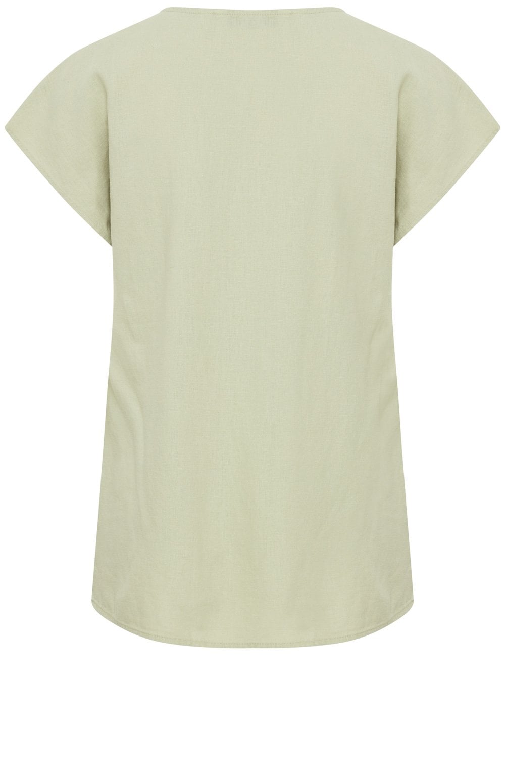 Falakka Tea Green Linen Mix Blouse