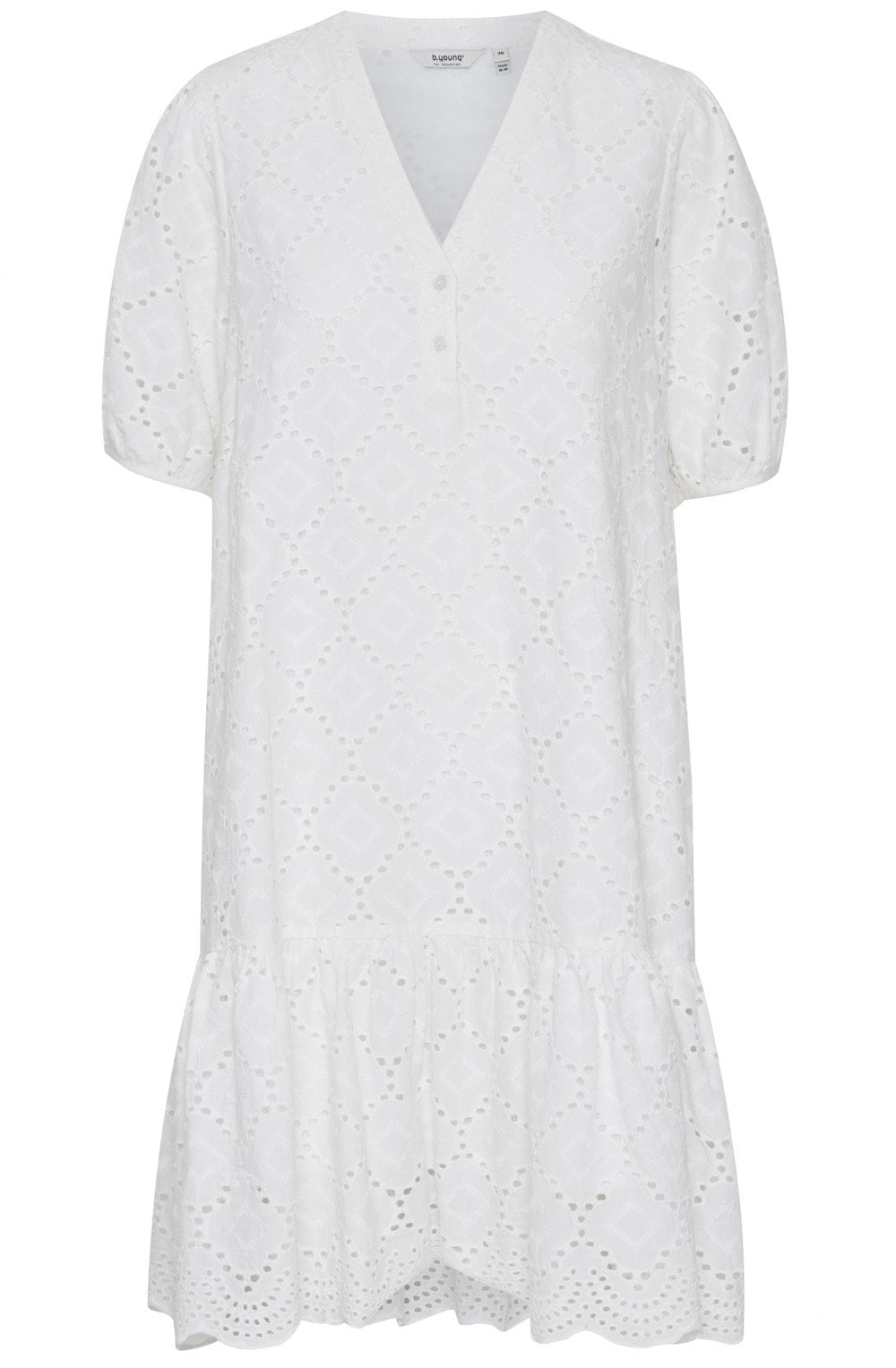 Falie Optical White Broderie Anglaise Dress