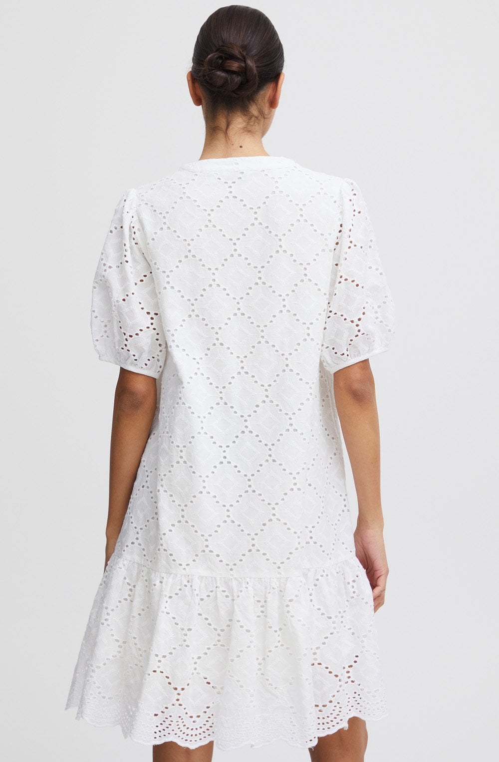 Falie Optical White Broderie Anglaise Dress