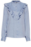 Faustine Blue Frill Blouse