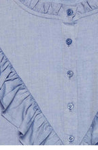 Faustine Blue Frill Blouse