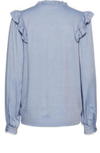 Faustine Blue Frill Blouse