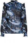 Fenella Blue Patterned Blouse