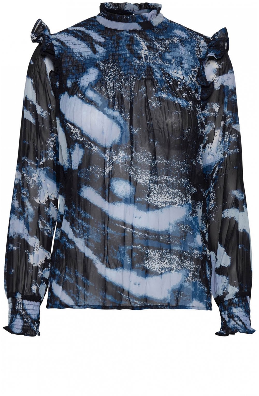 Fenella Blue Patterned Blouse