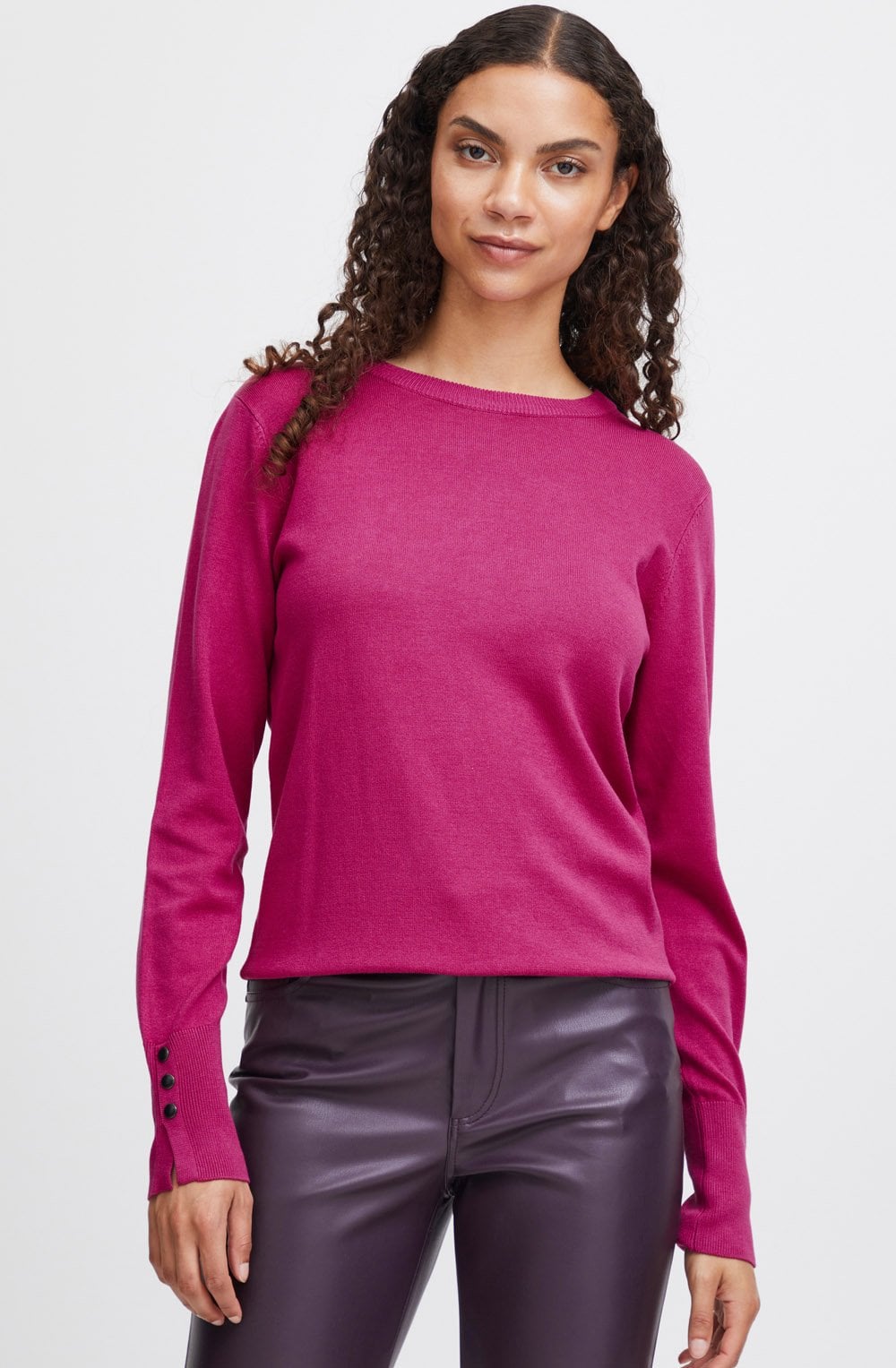 Festival Fuchsia Pimba Button Detail Jumper