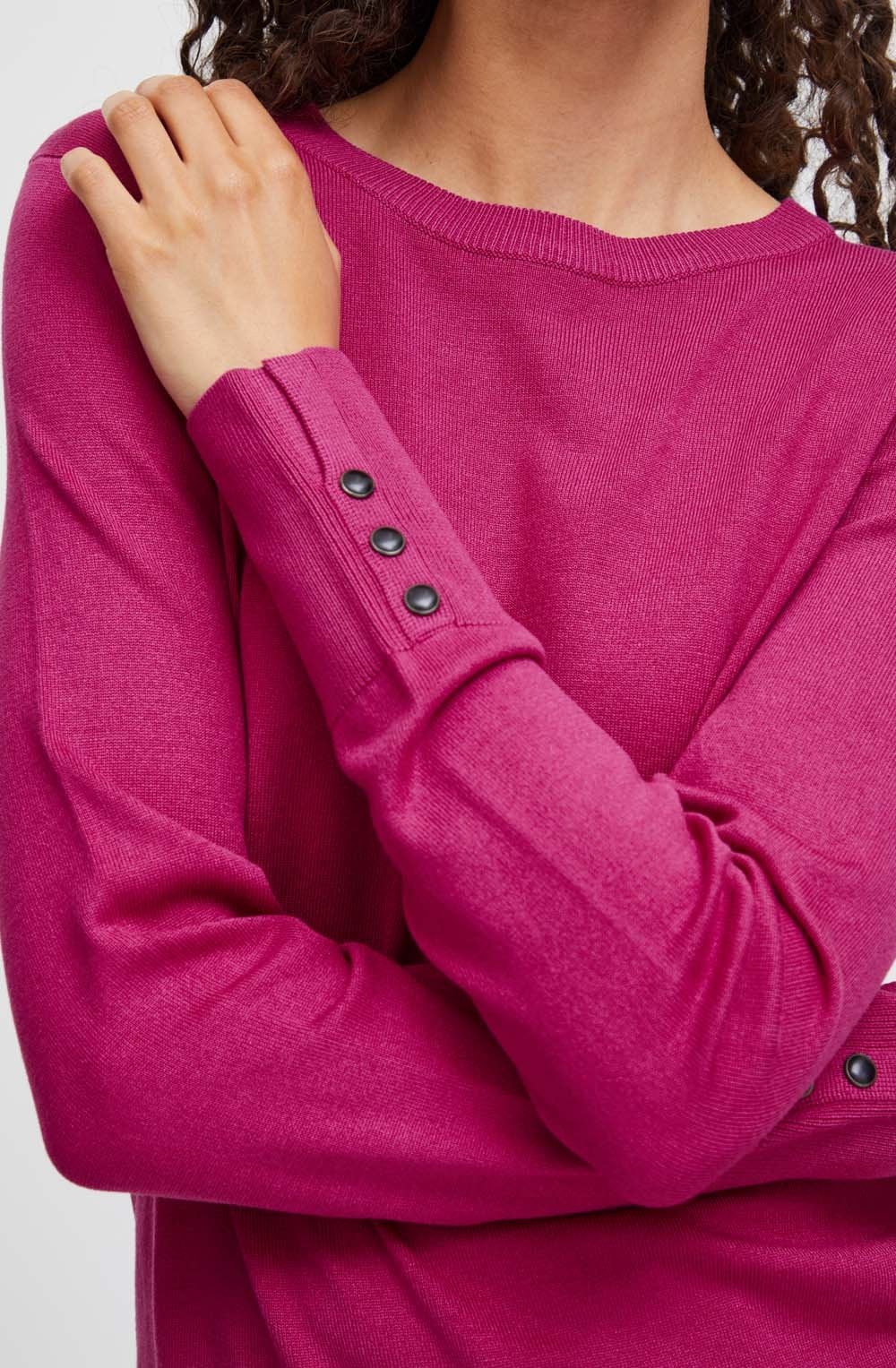 Festival Fuchsia Pimba Button Detail Jumper