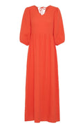 Fiesta Balloon Sleeve Cheesecloth Maxi Dress