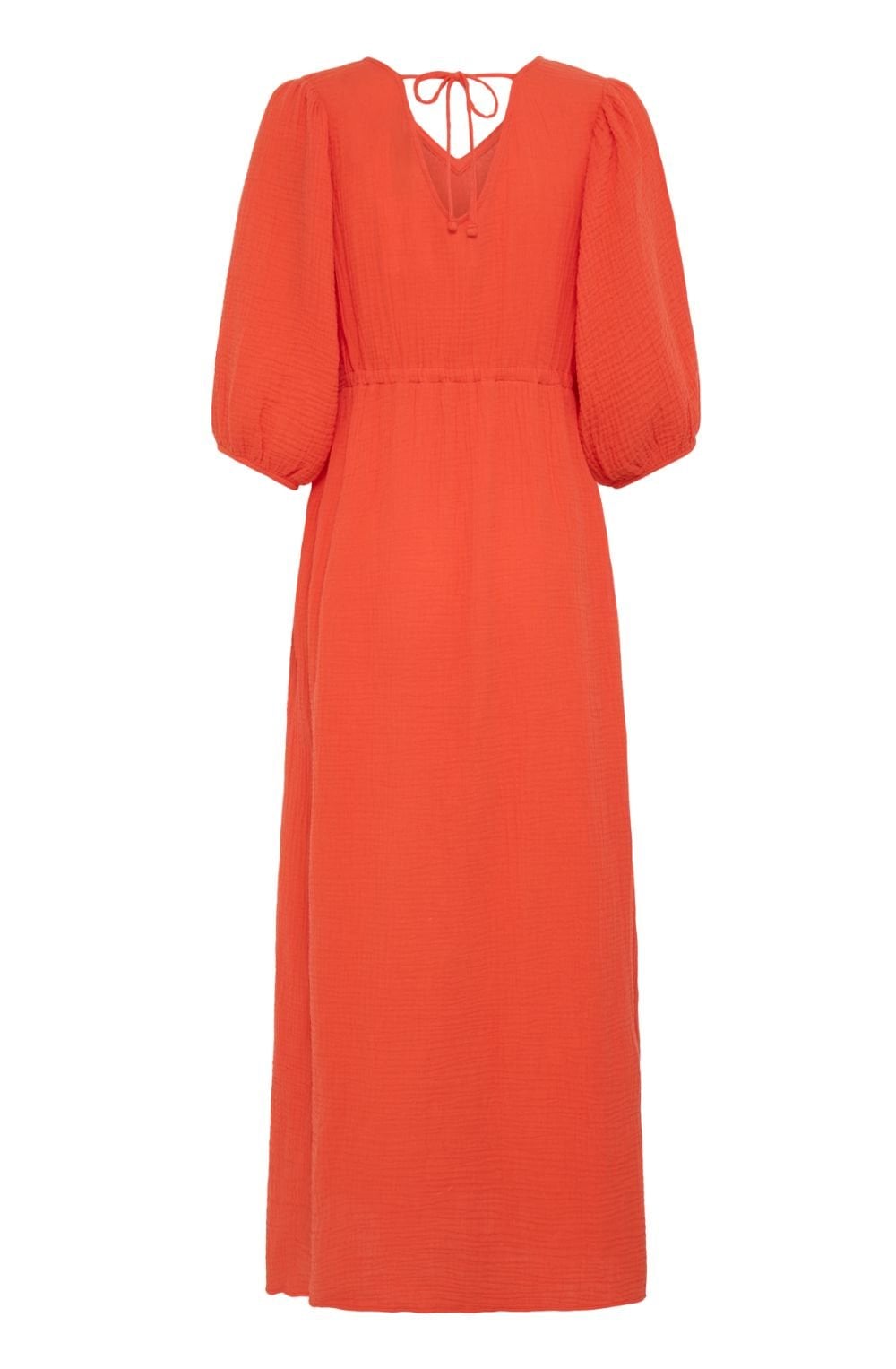 Fiesta Balloon Sleeve Cheesecloth Maxi Dress