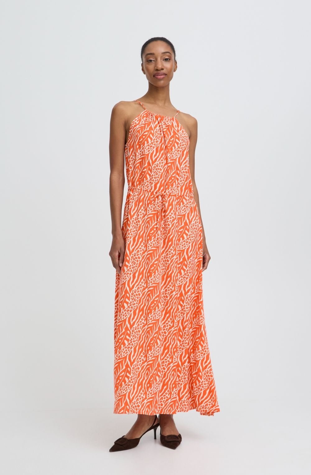 Fiesta Nature Vibes Racer Neck Maxi Dress