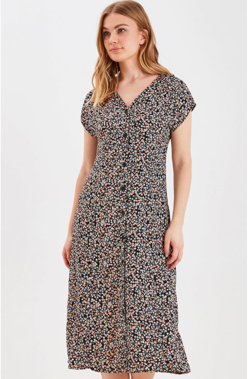 Floral Print Shirt Dress