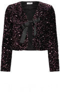 Fudge Sequin Bow Jacket