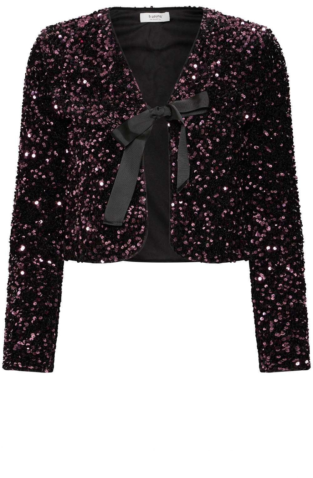 Fudge Sequin Bow Jacket