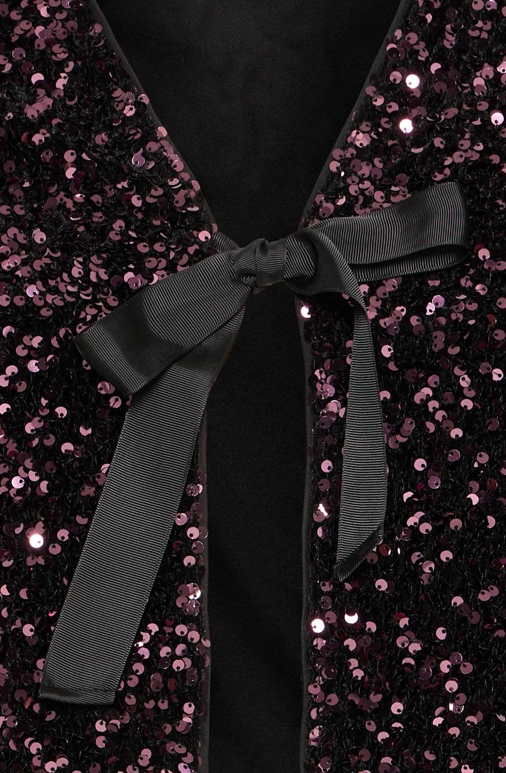 Fudge Sequin Bow Jacket