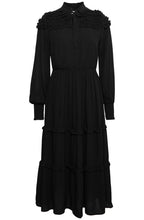 Fvfay Black Tiered Ruffle Dress