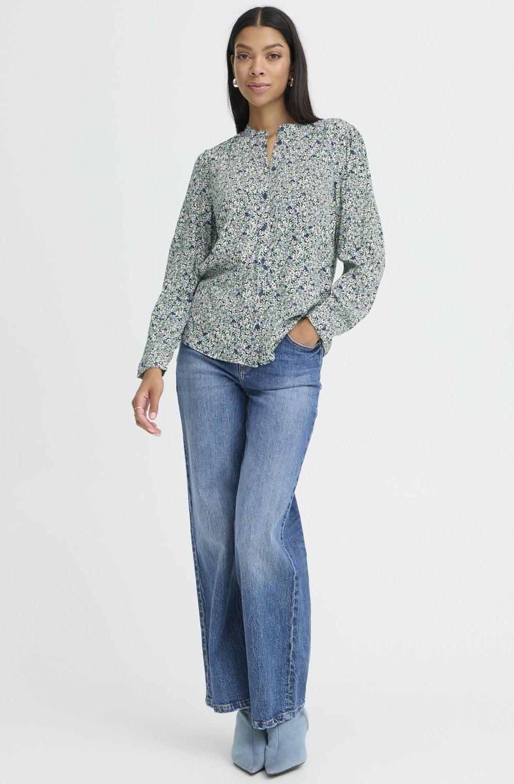 Gabria Blurred Leprechaun Flower Blouse