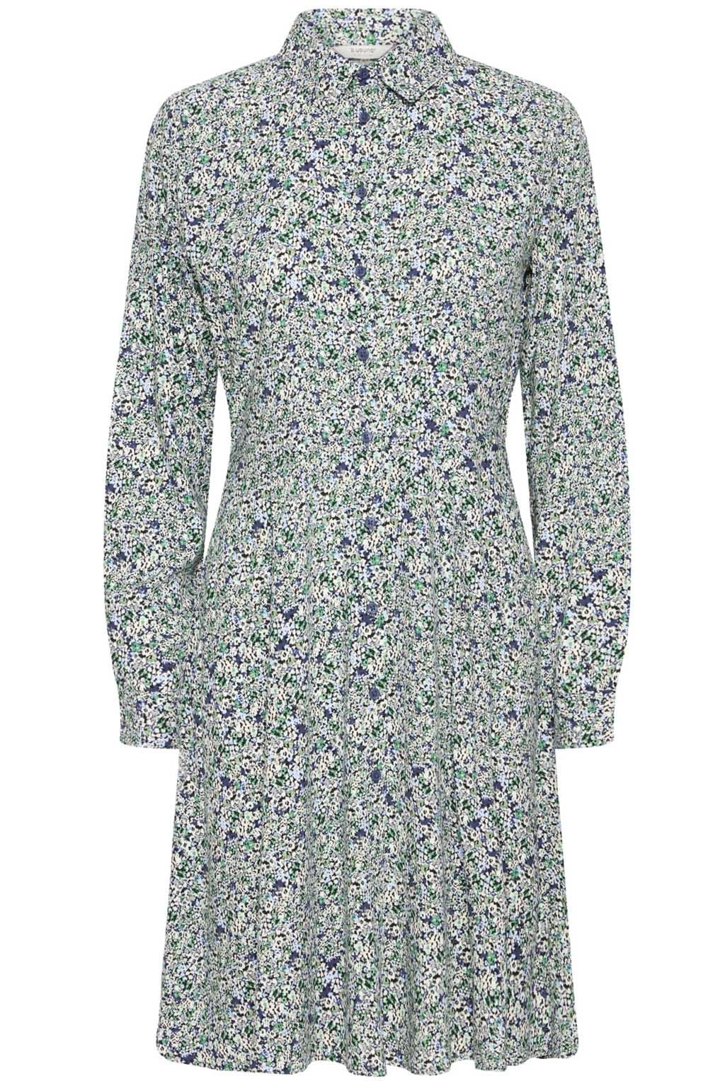 Gabria Blurred Leprechaun Flower Shirt Dress