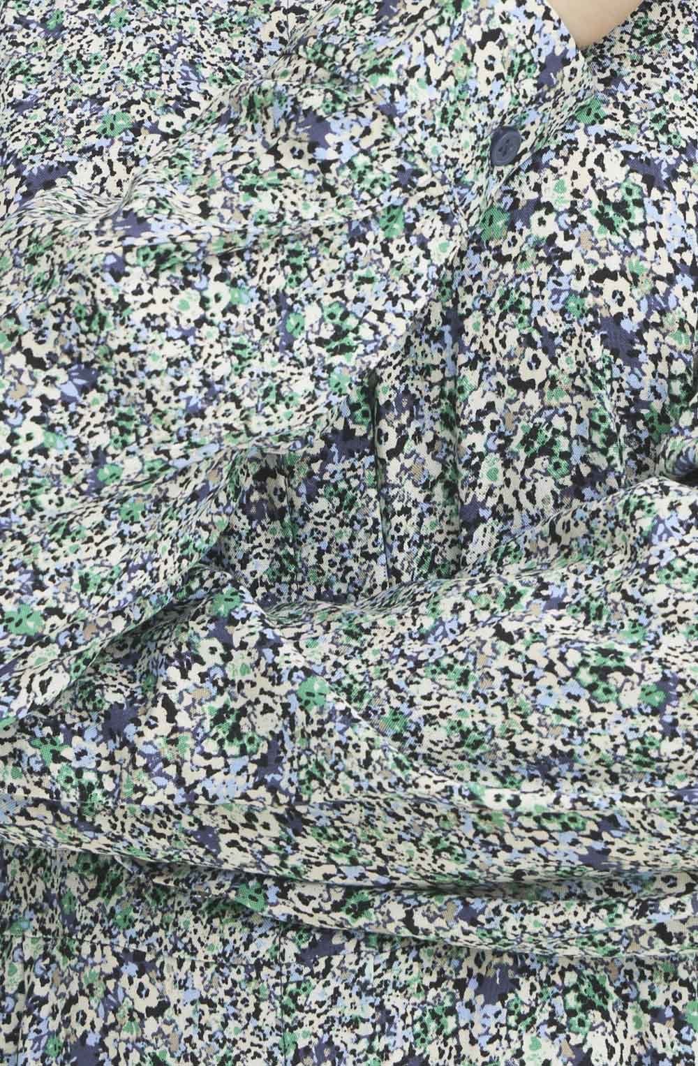 Gabria Blurred Leprechaun Flower Shirt Dress
