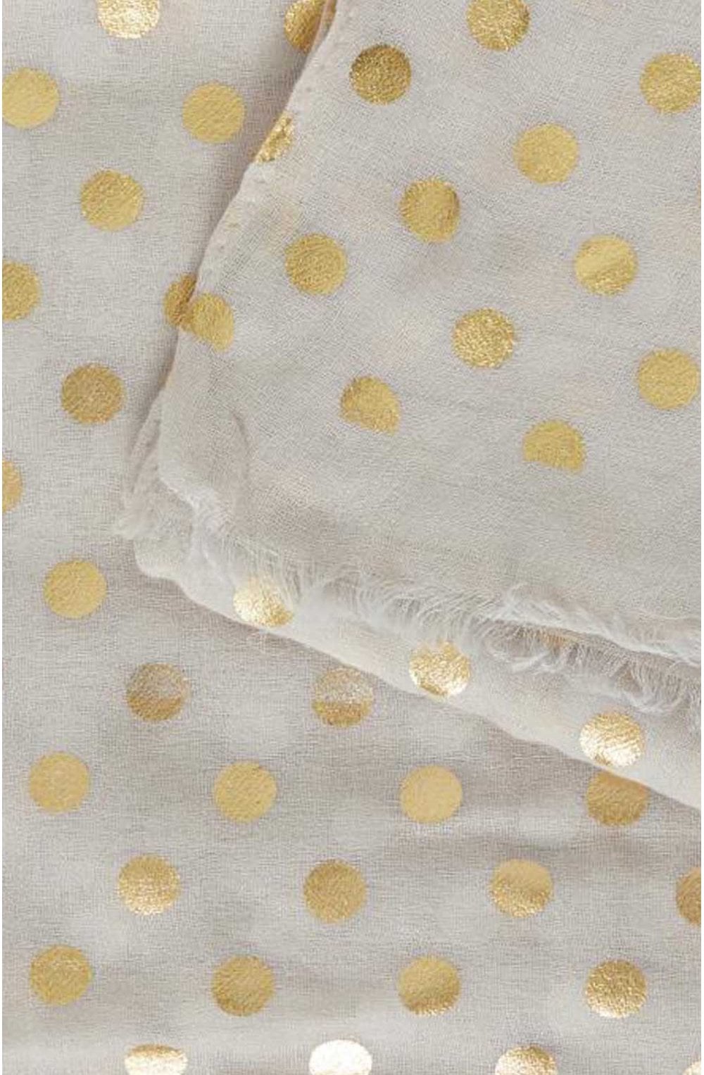 Gold Spot Print Scarf