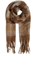 Golden Toffee Check Scarf