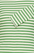Green Striped Ribbed Top