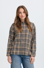 Grey, Brown and Blue Checked shirt