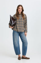 Grey, Brown and Blue Checked shirt