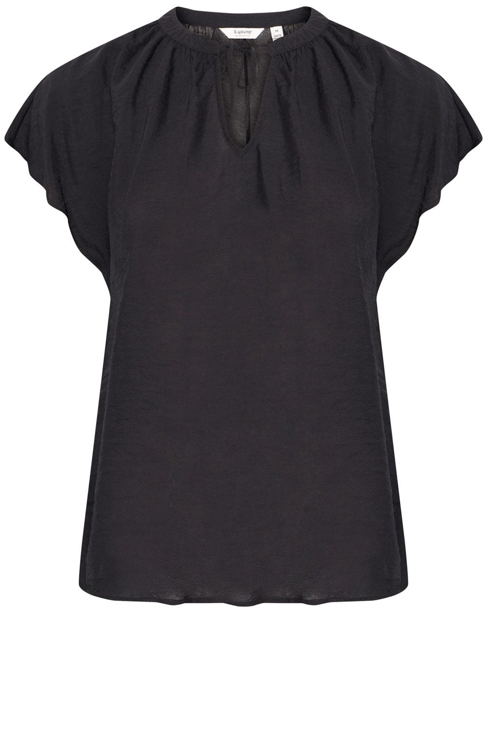 Hailey Black Tie Neck Blouse