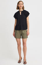 Hailey Black Tie Neck Blouse