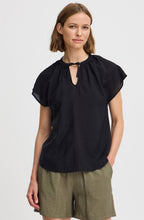 Hailey Black Tie Neck Blouse