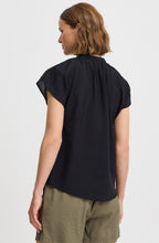 Hailey Black Tie Neck Blouse