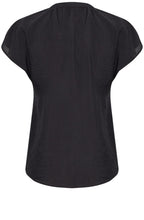 Hailey Black Tie Neck Blouse