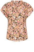 Hailey Coral Blush Tie Neck Blouse